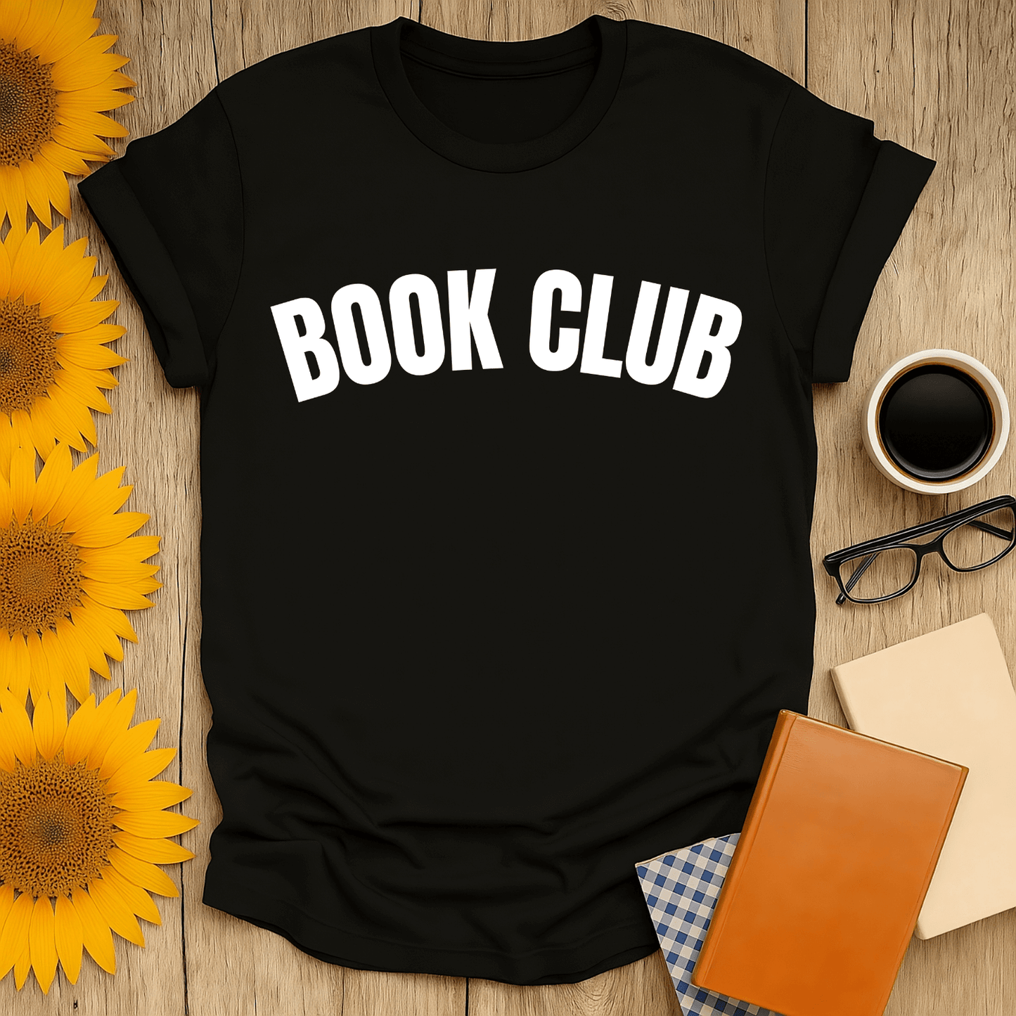 Black Book Club T-shirt made from 100% cotton, perfect for book lovers and casual wear, featuring premium screen-printed design.