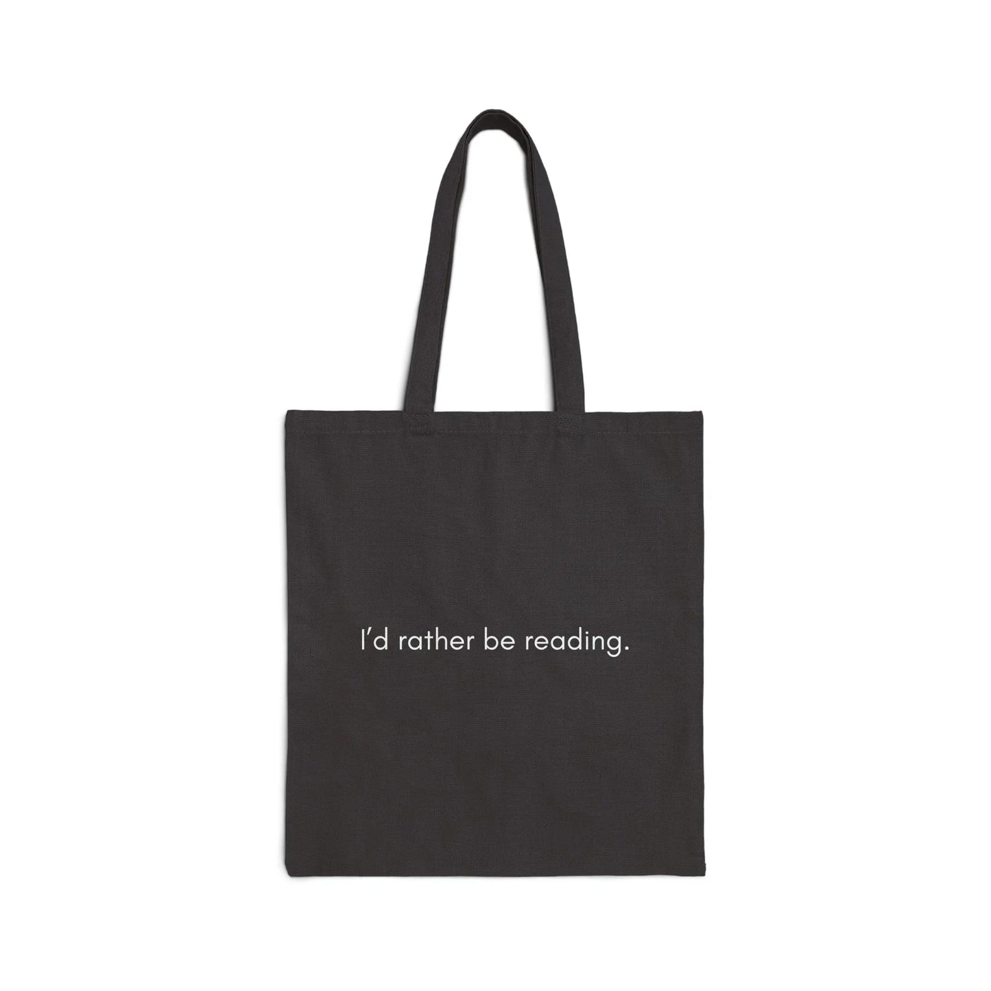 Rather Be Reading Tote Bag with minimalist design, perfect for book lovers who enjoy cozy aesthetics and witty bookish humor.