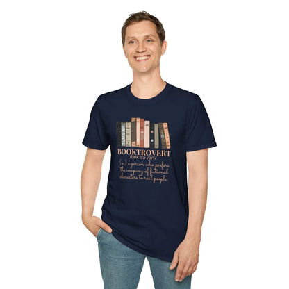 Booktrovert T-Shirt, unisex relaxed fit, organic cotton tee for book lovers, cozy reading outfit, gift for readers 📖.