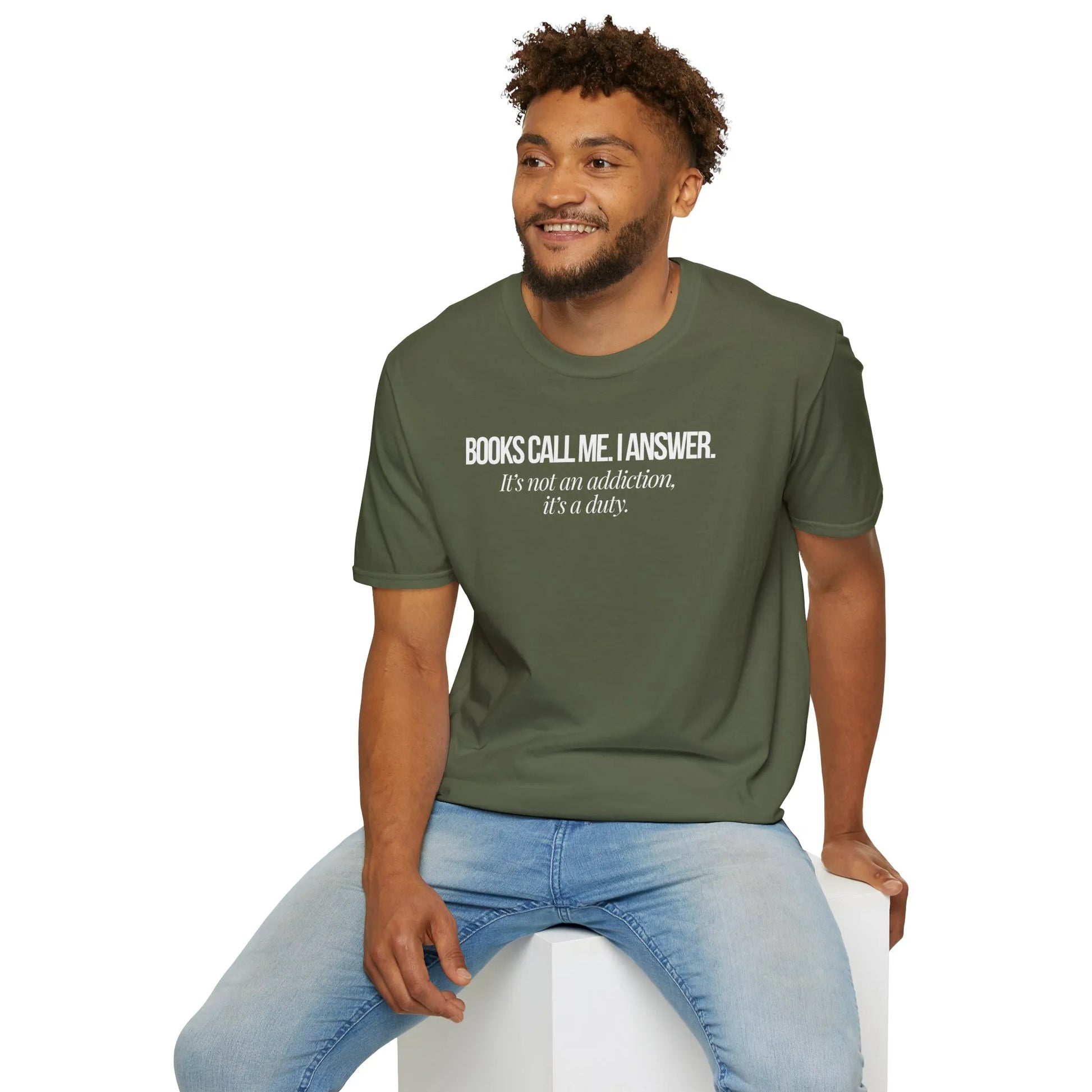 Called by Books T-Shirt in relaxed fit, perfect gift for readers. Eco-friendly organic cotton, cozy reading aesthetic. 📖