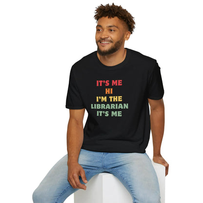 Librarian T-Shirt: relaxed fit unisex tee for book lovers, celebrating reading vibes, ideal gift for bibliophiles 📖