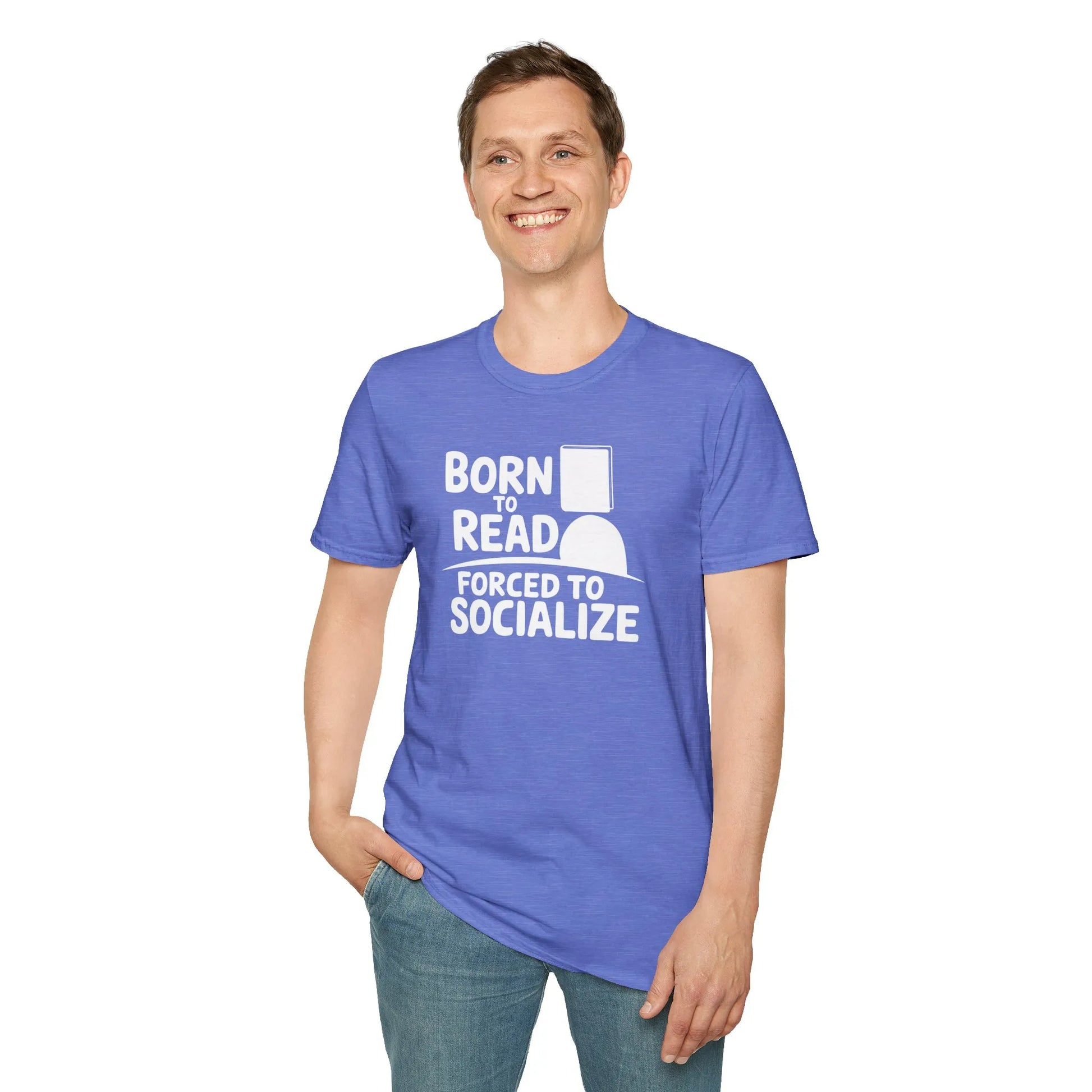 Born to Read T-Shirt in relaxed fit, cozy cotton, for book lovers 📖. Ideal introvert shirt and gift for readers!