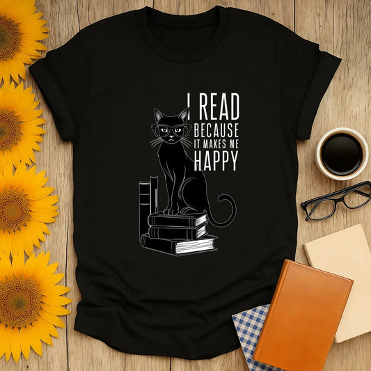 Happy Reading Kitty T-Shirt