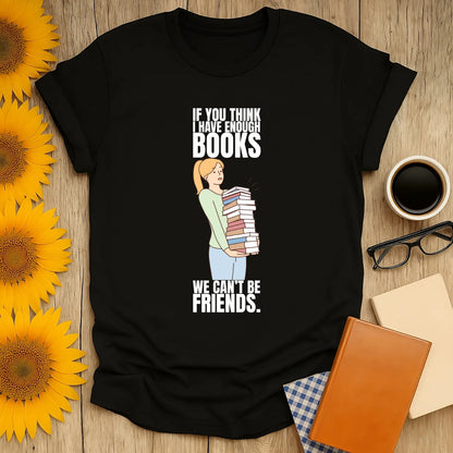 Book Friends Only T-Shirt, cozy relaxed fit unisex shirt for book lovers, perfect gift for readers 📖, made from organic cotton.