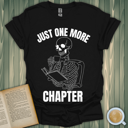 Skeleton Reader T-Shirt: Unique book lover t-shirt with a fun design, perfect for passionate readers.