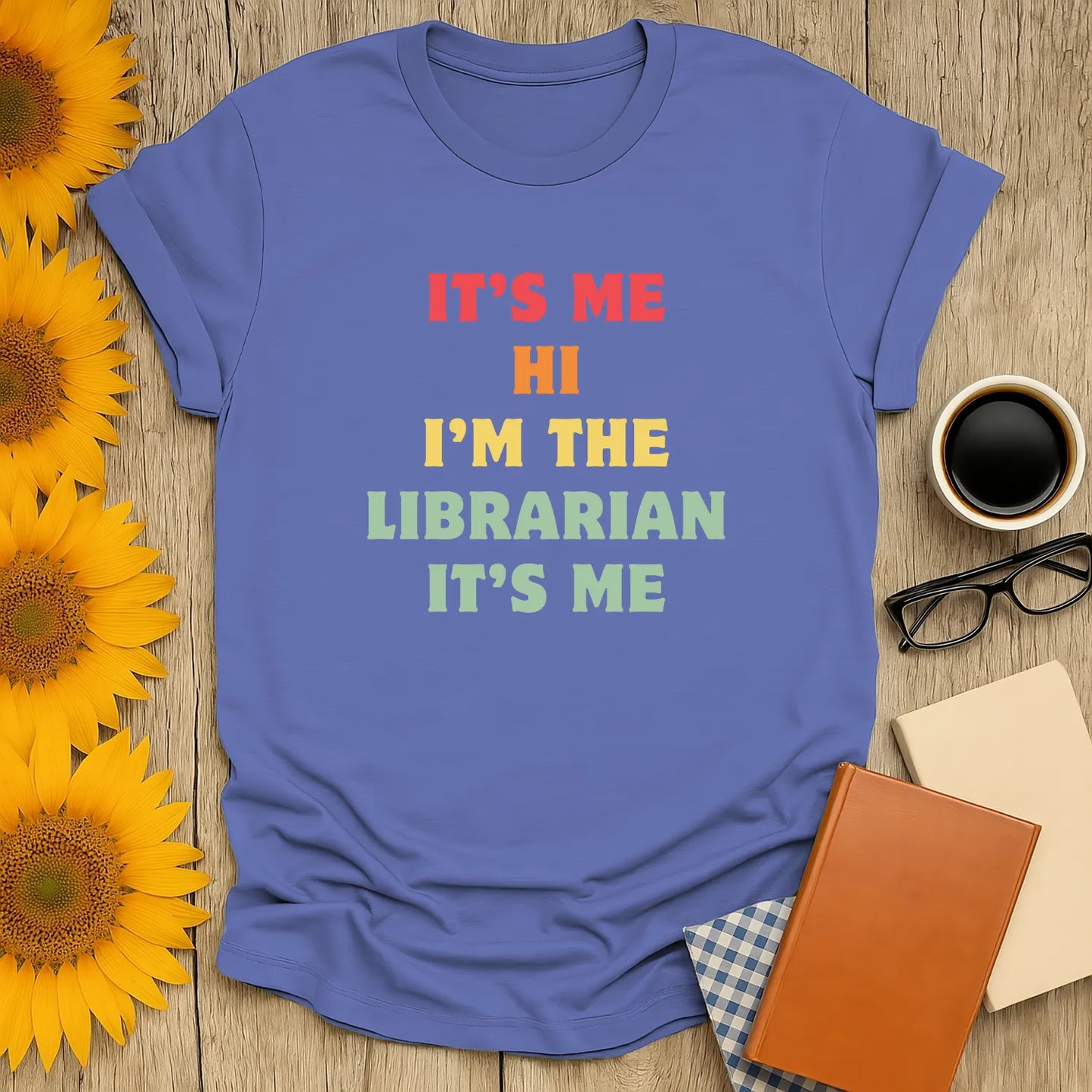 Librarian T-Shirt, relaxed fit unisex tee, organic cotton, cozy reading outfit, perfect gift for bibliophiles 📖.