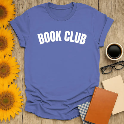 Book Club T-Shirt in relaxed fit, cozy organic cotton tee, perfect for book lovers, reading aesthetic 📖, gift for readers.
