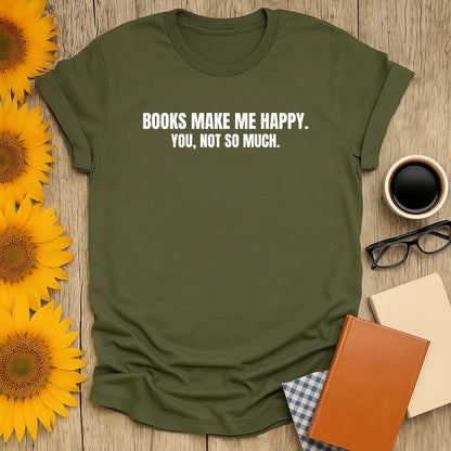 Books Over People T-Shirt, a relaxed fit unisex tee for book lovers, perfect cozy reading outfit. Ideal gift for introverts 📖.