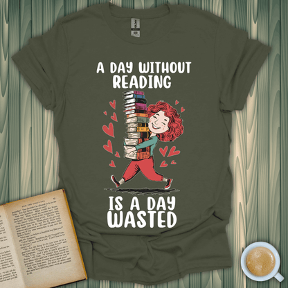 Book lover t-shirt featuring a fun reading quote and graphic, perfect for any avid reader.