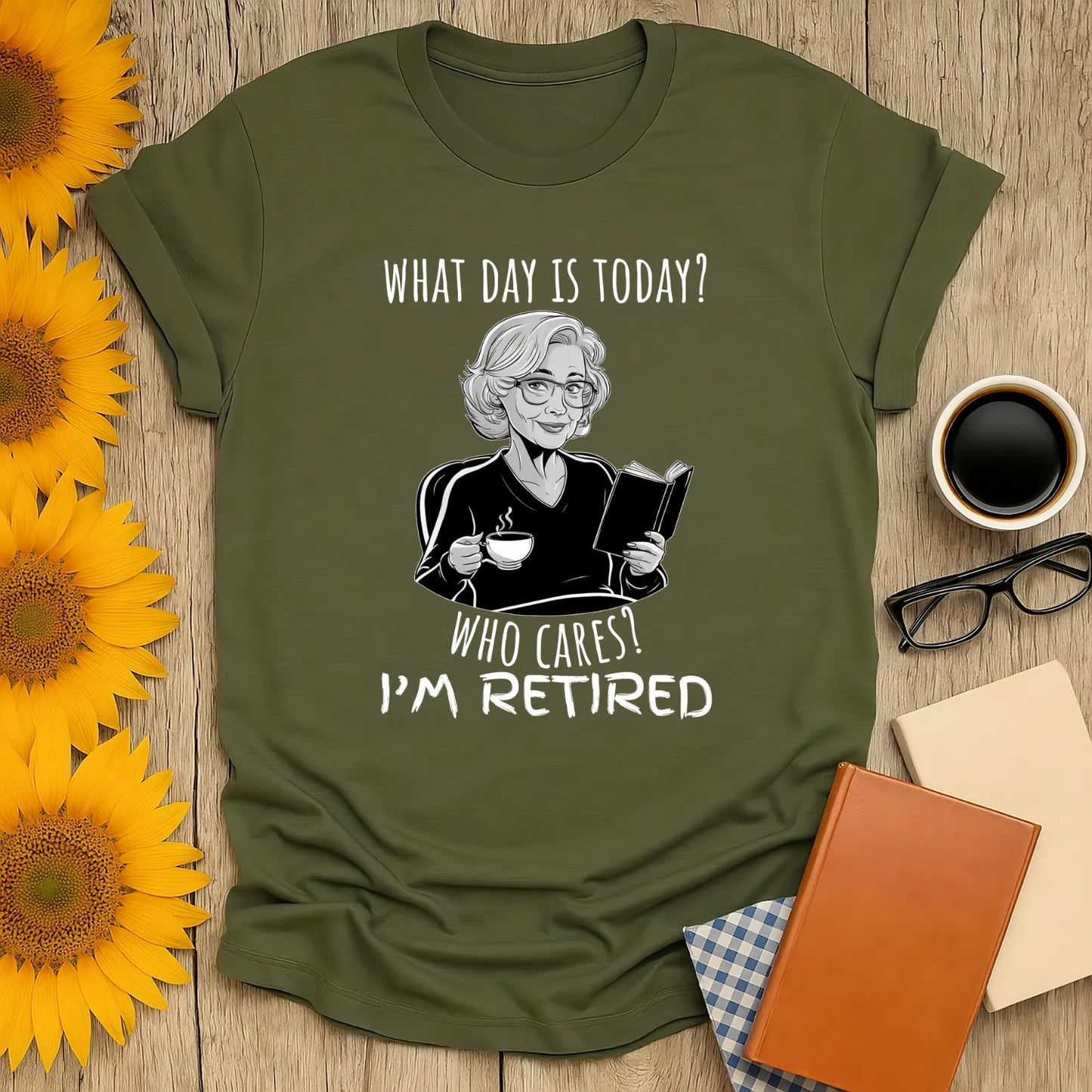 What Day is It? T-Shirt in relaxed fit, book lover's tee with cozy reading vibes, perfect gift for bibliophiles 📖☕️.