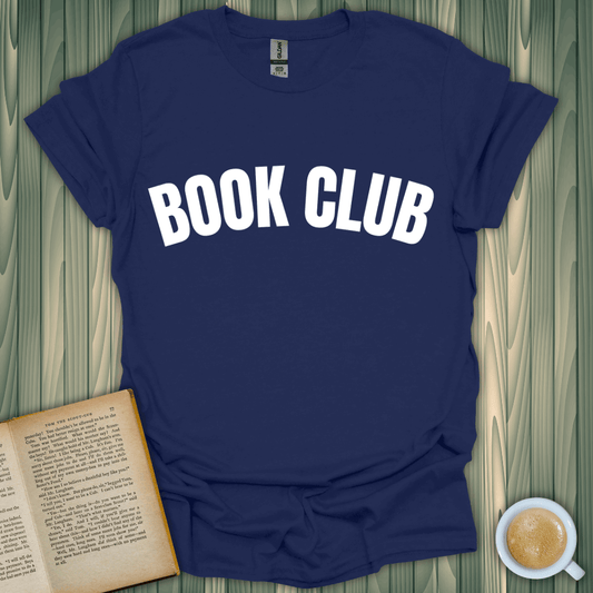 Book Club T-Shirt for book lovers made of 100% ring-spun cotton with a premium screen-printed design.