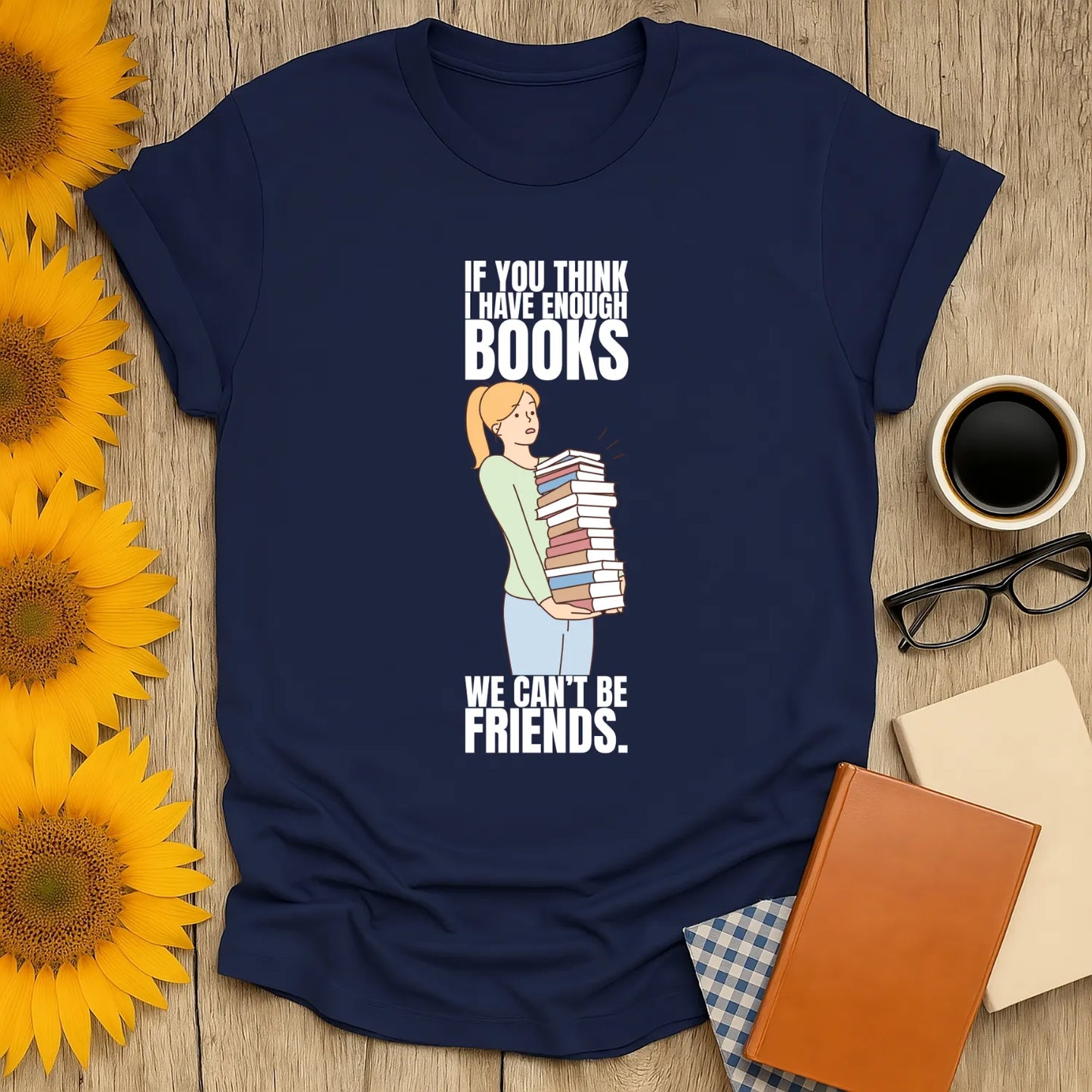 Book Friends Only T-Shirt, a relaxed fit unisex shirt for book lovers, perfect gift for readers, cozy reading aesthetic 📖.
