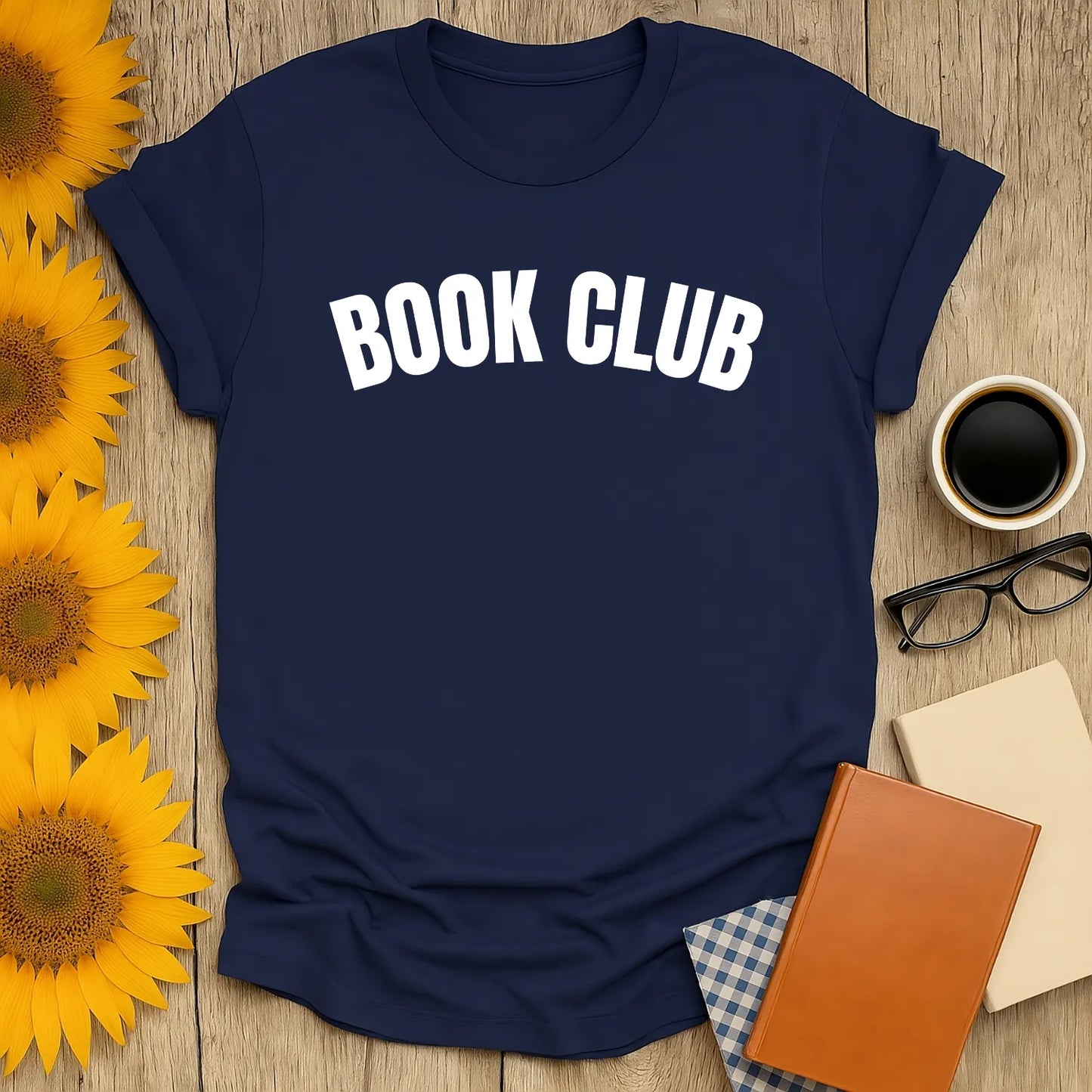 Book Club T-Shirt in relaxed fit unisex style, perfect for readers and introverts. Great gift for bibliophiles! 📖