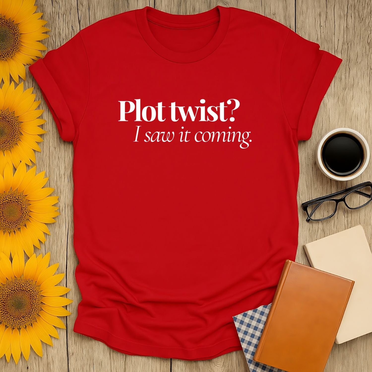 Plot Twist Pro T-Shirt for book lovers, 100% cotton, breathable, unisex fit, premium screen print design.