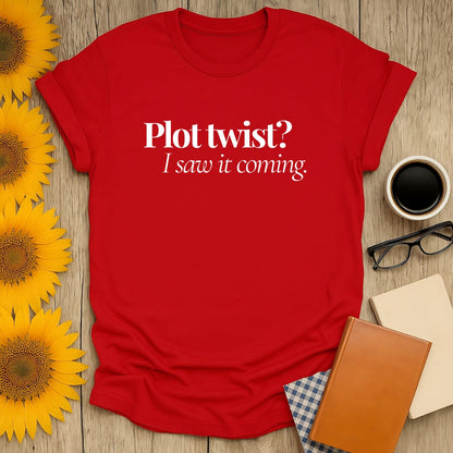 Plot Twist Pro T-Shirt for book lovers, 100% cotton, breathable, unisex fit, premium screen print design.