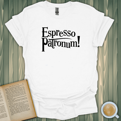 Espresso Patronum! T-Shirt for book lovers, featuring premium design on soft, breathable cotton fabric.